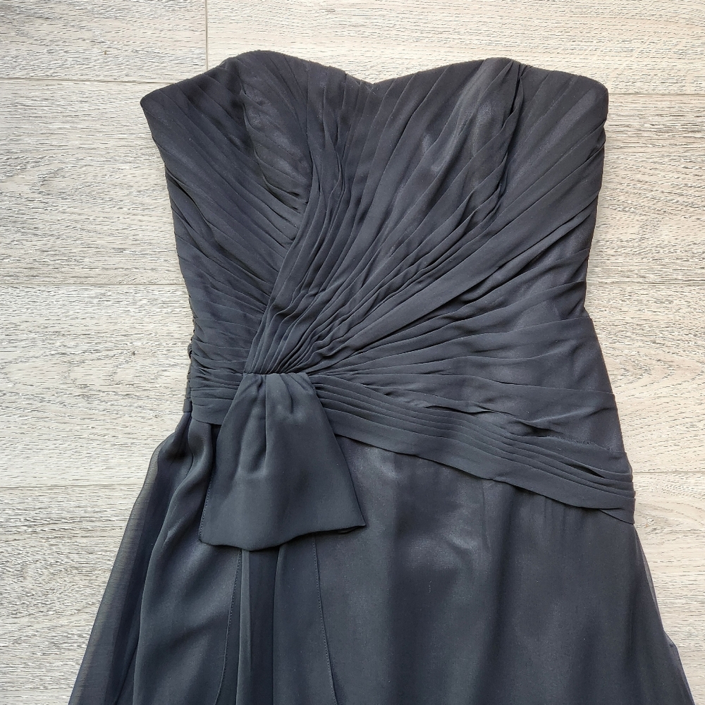 Belsoie Jasmine L1009 Black Dress Womens 12 Bridesmaid Strapless Gown - Picture 2 of 16